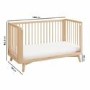 2 Piece Nursery Furniture Set with Cot Bed and Changing Table in White - Luna