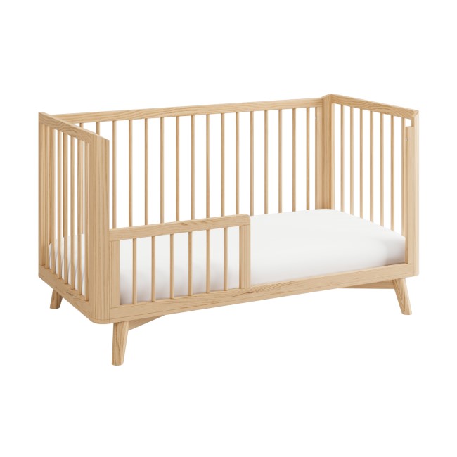 Wooden Convertible 3-in-1 Cot Bed and Mattress 140 x 70 cm - Luna