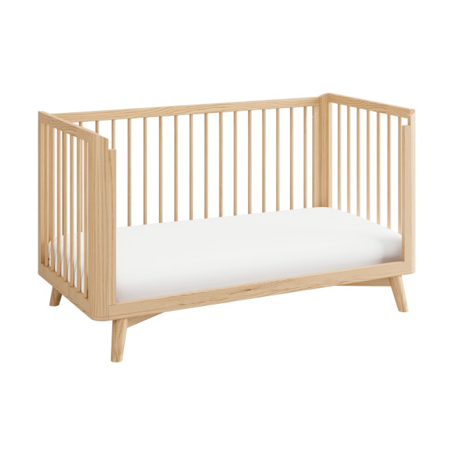 Wooden Convertible 3-in-1 Cot Bed and Mattress 140 x 70 cm - Luna