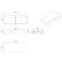 1200mm Oak Wood Effect Wall Hung Countertop Vanity Unit with Oval Basin - Lugo
