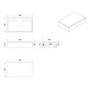 800mm Oak Wood Effect Wall Hung Countertop Vanity Unit with Oval Basin - Lugo