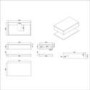 800mm Oak Wall Hung Countertop Vanity Unit with Black Square Basin and Shelf - Lugo