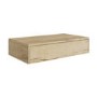 800mm Oak Wall Hung Countertop Vanity Unit with Square Basin - Lugo