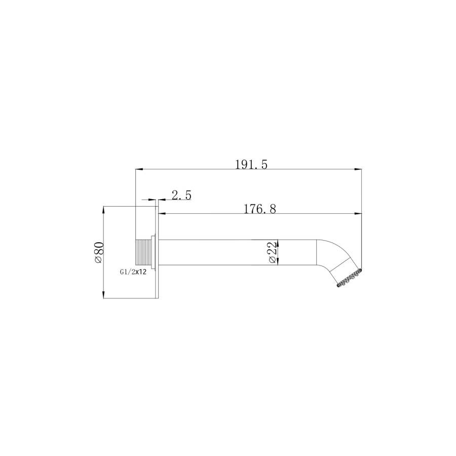 Brushed Brass 2 Outlet Mixer Shower Set With Bath Filler Spout - Lyla