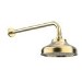 Brushed Brass Traditional 200mm Shower Head & Wall Arm - Lyla