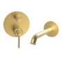 Brushed Brass Bath Filler Tap with Concealed Valve - Lyla