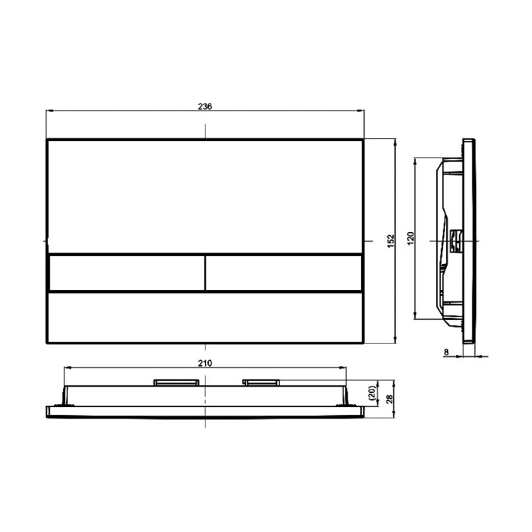 Concealed Cistern 1180mm Wall Hung Toilet Frame with Flush Plate in Brushed Bronze - Live Your Colour