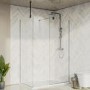 1600x800mm Gunmetal Grey Wet Room Shower Screen Enclosure - Live Your Colour