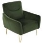 2 Seater Sofa and Armchair Set in Dark Green Velvet - Lyle