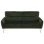 2 Seater Sofa and Armchair Set in Dark Green Velvet - Lyle