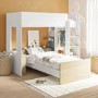 L-Shaped Detachable Bunk Bed with Storage in White and Oak - Layne
