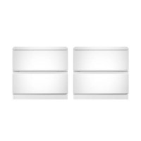 White Pair of Bedside Tables - Lyra
