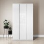 White Wardrobe and Chest of Drawers Set - Lyra