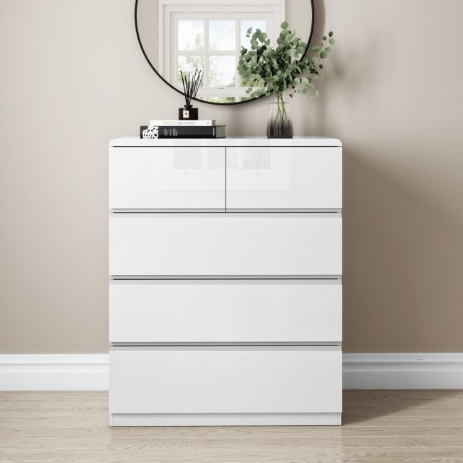 White 3 Piece Bedroom Furniture Set - Lyra