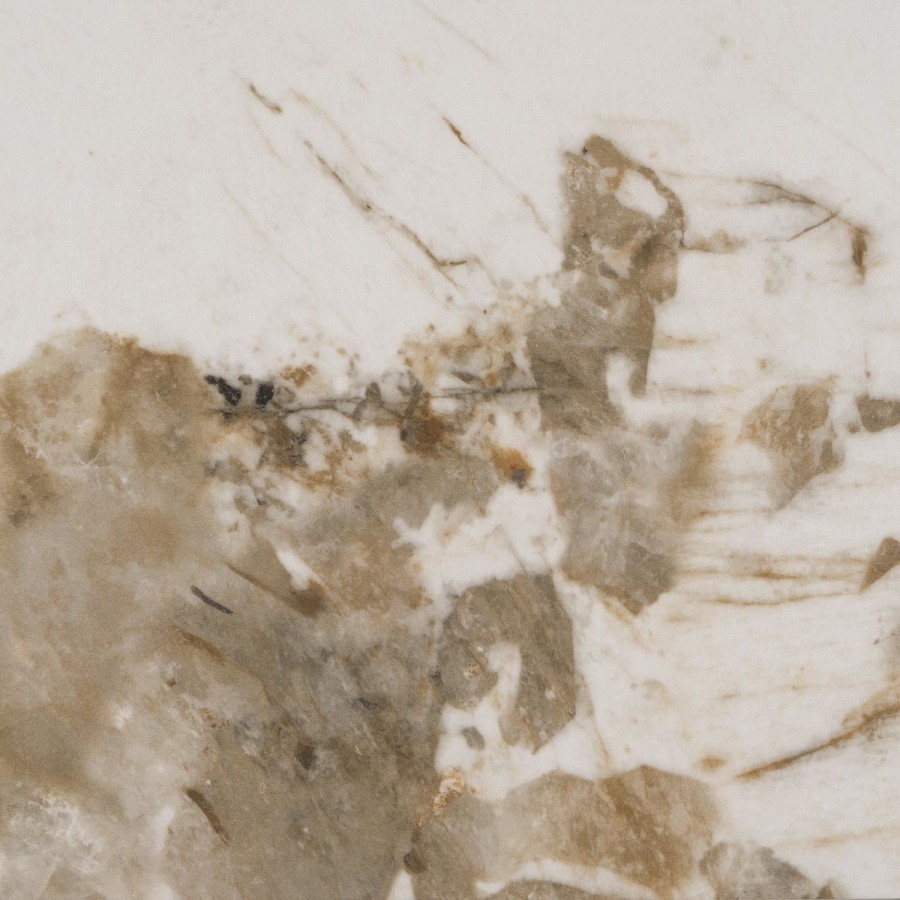 Round Walnut and Marble Effect Pedestal Dining Table - Seats 4 - Malia