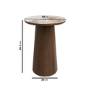 Round Walnut and Neutral Marble Effect Nest of 2 Tables - Malia