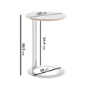 Round Oak and White Marble Effect Nest of 3 Tables - Malia