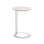 Round Oak and White Marble Effect Nest of 3 Tables - Malia