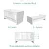 White Pine Nursery Furniture 2-Piece Set including Convertible Cot Bed and Changing Table - Mason