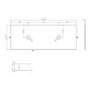 ONLY OPENED - 1250mm Wooden Fluted Wall Hung Countertop Double Vanity Unit - Matira