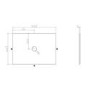 Grade A1 - 650mm Black Wooden Fluted Wall Hung Countertop Vanity Unit - Matira