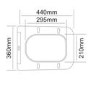 1150mm Wooden Fluted Right Hand Toilet and Sink Unit with Square Toilet and Black Push Button - Matira