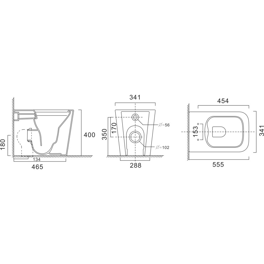 1150mm Wooden Fluted Right Hand Toilet and Sink Unit with Square Toilet & Basin and Chrome Push Button - Matira