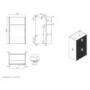 1150mm Wooden Fluted Left Hand Toilet and Sink Unit with Square Toilet & Basin and Chrome Push Button - Matira
