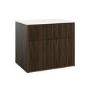 650mm Walnut Wood Effect Fluted Wall Hung Countertop Vanity Unit – Matira