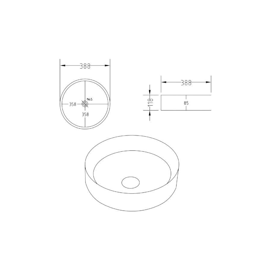 650mm Walnut Wood Effect Fluted Wall Hung Countertop Vanity Unit with Basin – Matira