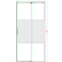 1000x800mm Chrome Frameless Fluted Glass Sliding Shower Enclosure Left Hand - Matira