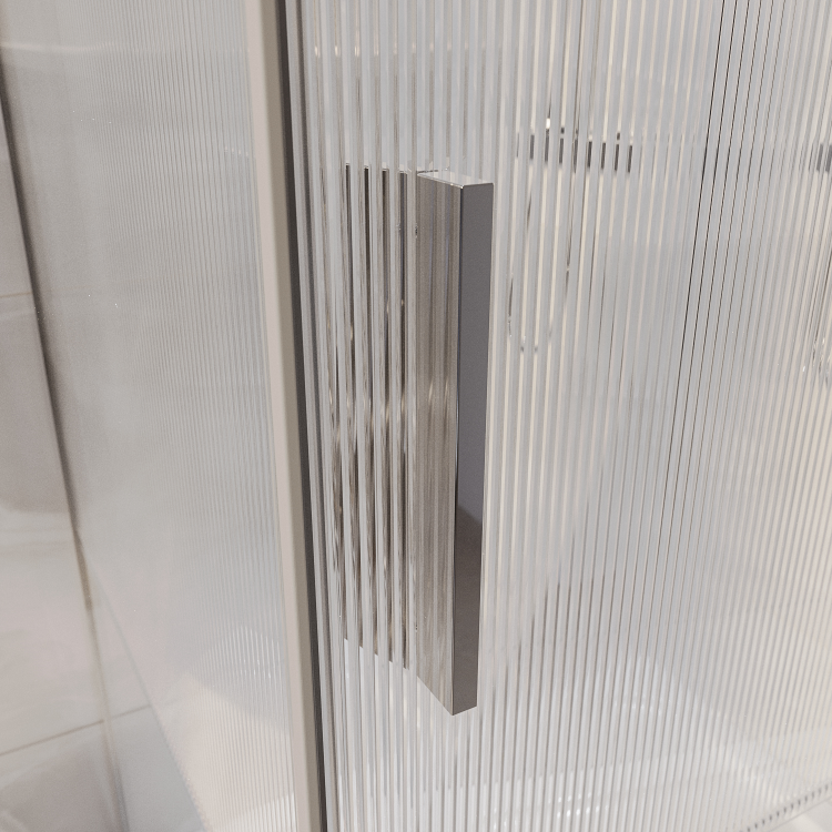 Fluted Glass 1000x800mm Sliding Shower Enclosure Left Hand - Matira