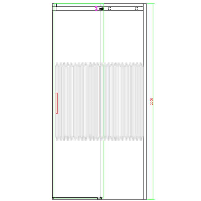 Fluted Glass 1000x800mm Sliding Shower Enclosure Left Hand - Matira