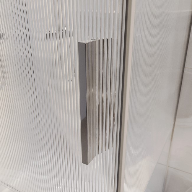 Fluted Glass 1000x800mm Sliding Shower Enclosure Right Hand - Matira