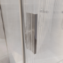 1200x800mm Chrome Frameless Fluted Glass Sliding Shower Enclosure Left Hand - Matira