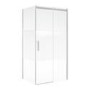 1200x800mm Chrome Frameless Fluted Glass Sliding Shower Enclosure Left Hand - Matira