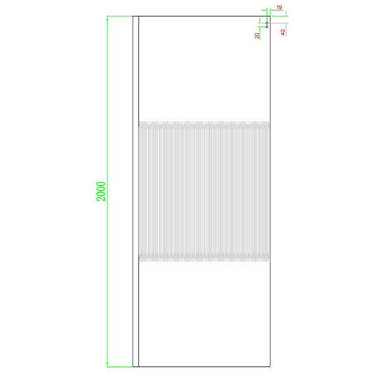 Fluted Glass 1200x800mm Sliding Shower Enclosure Left Hand - Matira