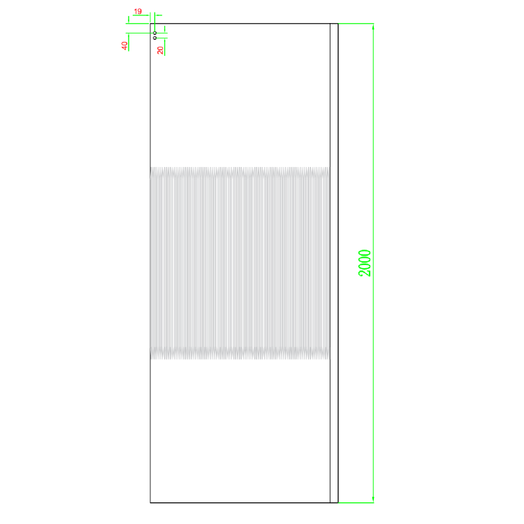 Fluted Glass 1200x800mm Sliding Shower Enclosure Right Hand - Matira