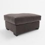 Large Mink Velvet U Shape Sofa with Footstool - Seats 4 - Madison