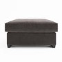 Large Mink Velvet U Shape Sofa with Footstool - Seats 4 - Madison