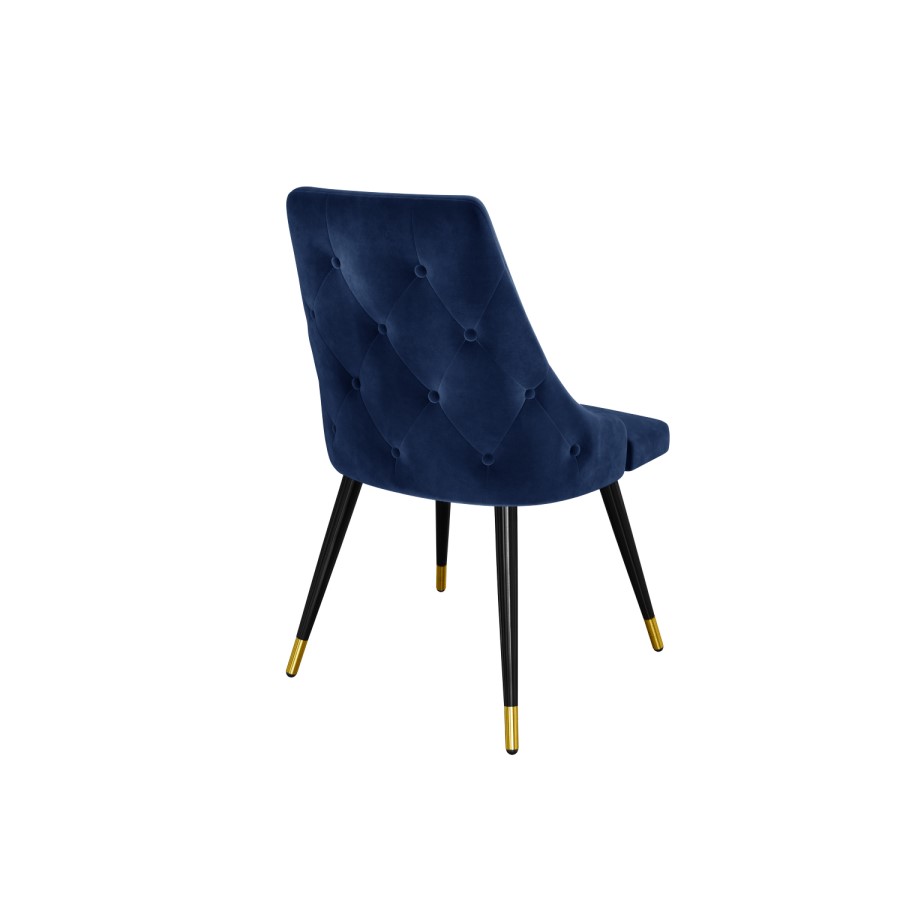 Set of 4 Navy Velvet Dining Chairs - Maddy