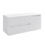 1200mm White Fluted Wall Hung Countertop Vanity Unit with Basin - Melbourne