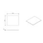 600mm White Fluted Wall Hung Countertop Vanity Unit with Basin - Melbourne