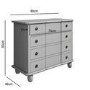French Inspired Handmade Light Grey Chest of Drawers