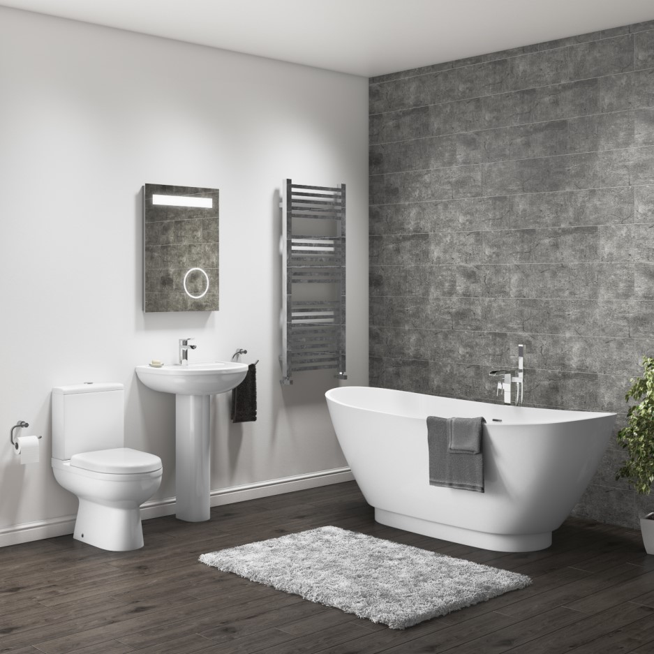 Modern Curved Freestanding Bath Suite Furniture123