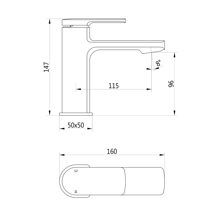 Round Wall Hung Basin 607mm with Chrome Tap Bottle Trap and Waste - Milos