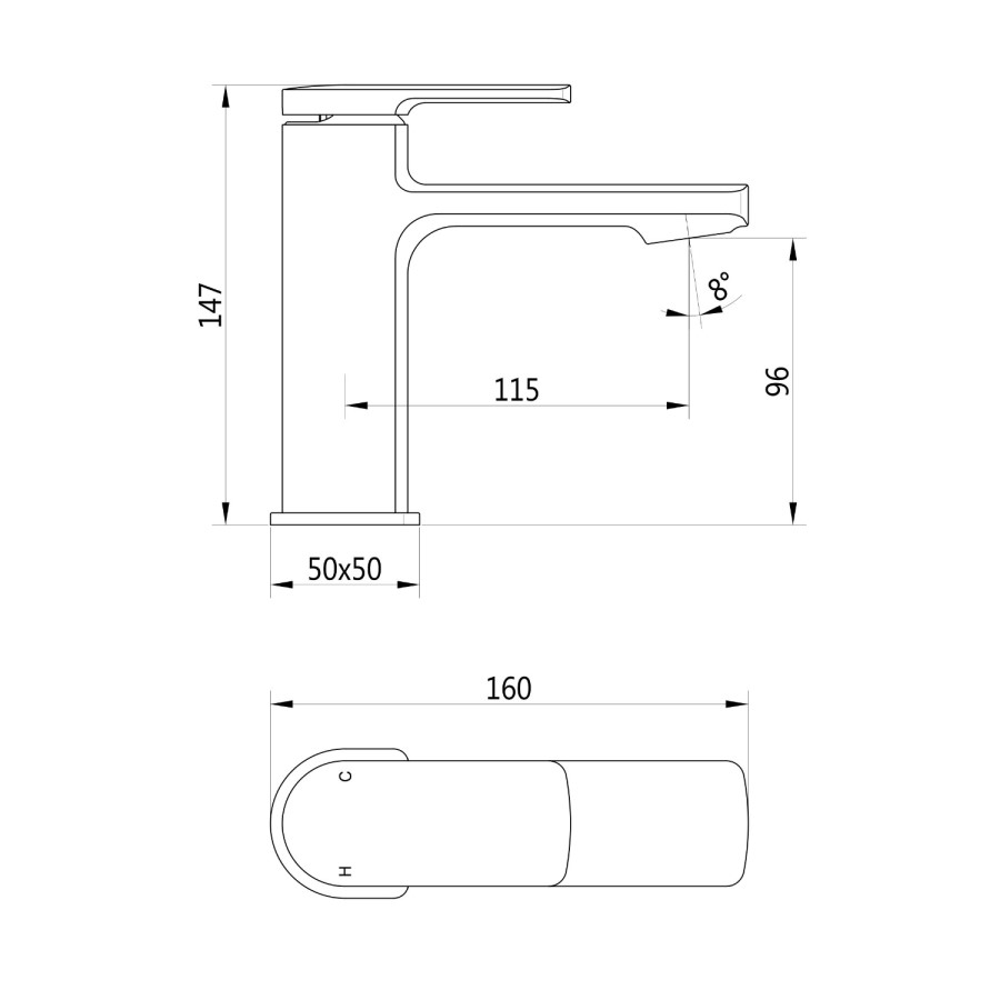 Round Wall Hung Basin 607mm with Chrome Tap Bottle Trap and Waste - Milos