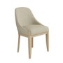 Farmhouse Extending Dining Table Set with 6 Beige Fabric Dining Chairs - Madeline