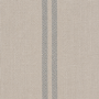 Set of 2 Beige and Blue Striped Upholstered Kitchen Stools with Solid Wood Legs - Madeline
