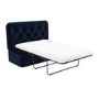 Single Bed in a Box with Mattress in Navy Velvet - Myles